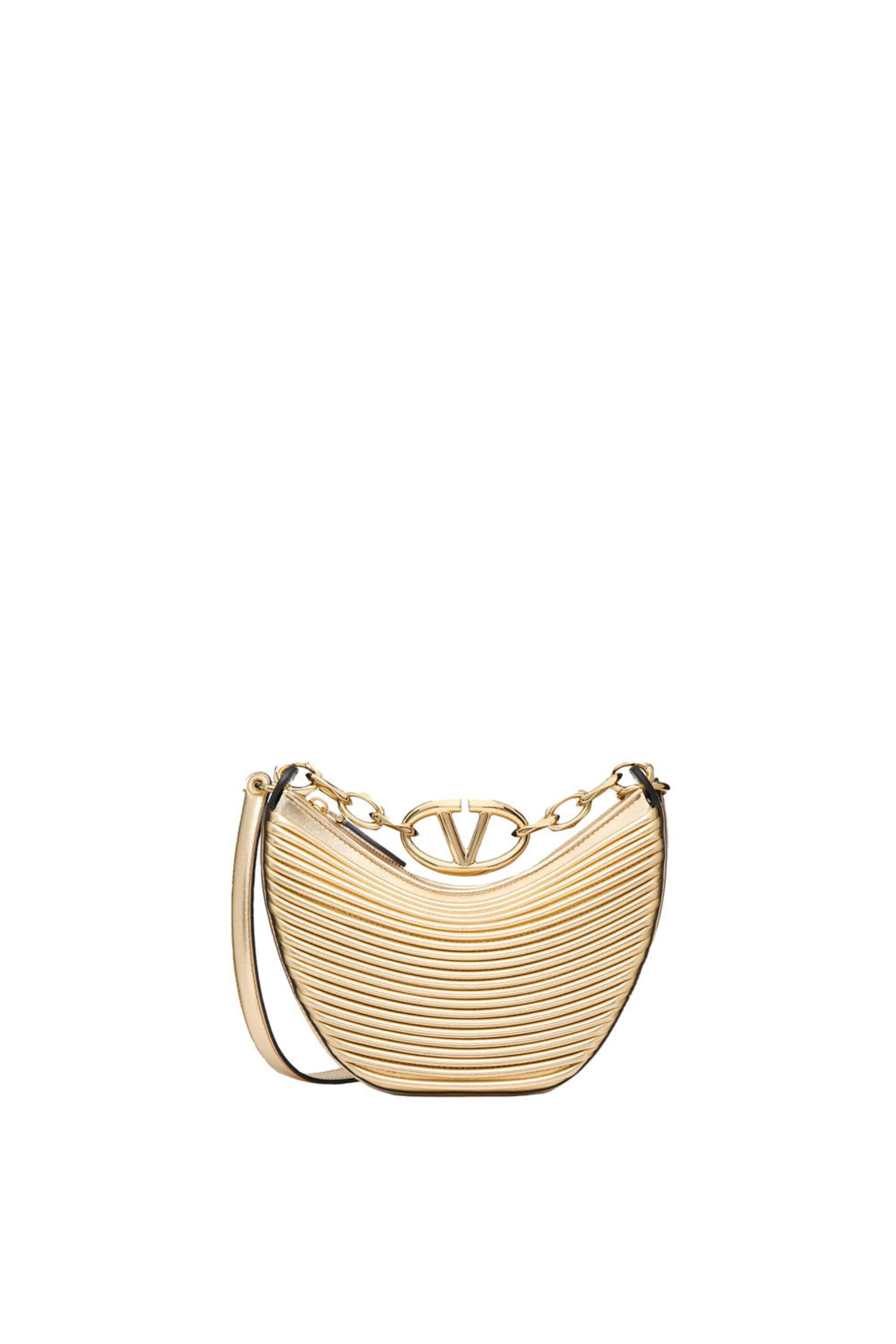 Valentino Garavani - Mini Moon VLogo Hobo Bag in Mekong Gold