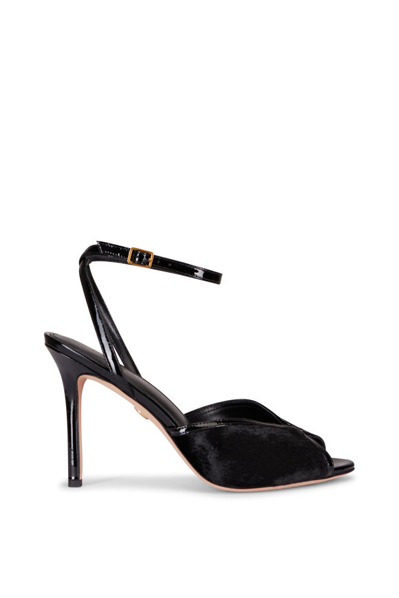 Veronica Beard Anora Black Patent Leather Sandal, 95mm - view 2