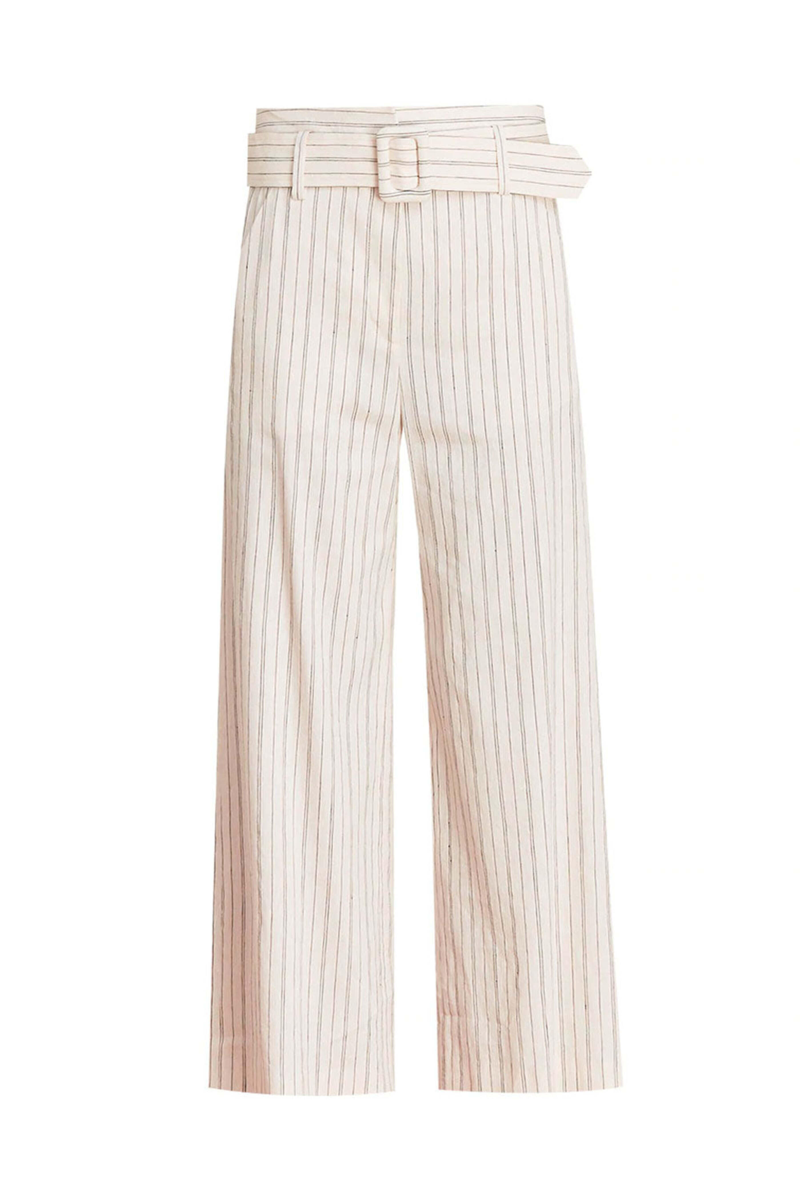 Veronica Beard - Ecru and Black Pinstriped Dexter Pant