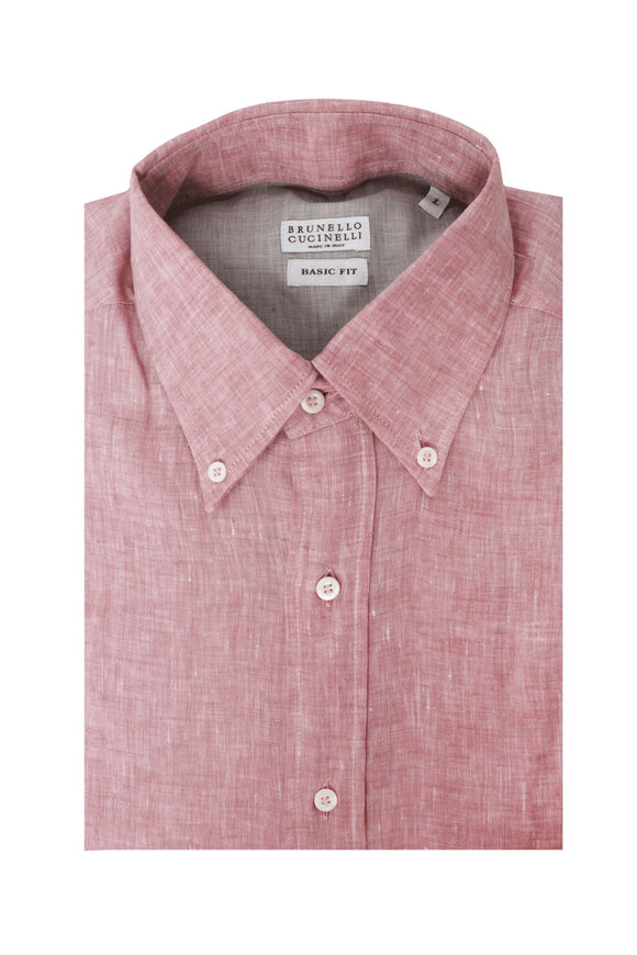 BRUNELLO CUCINELLI スリムフィットポロシャツ ピンク Lサイズ