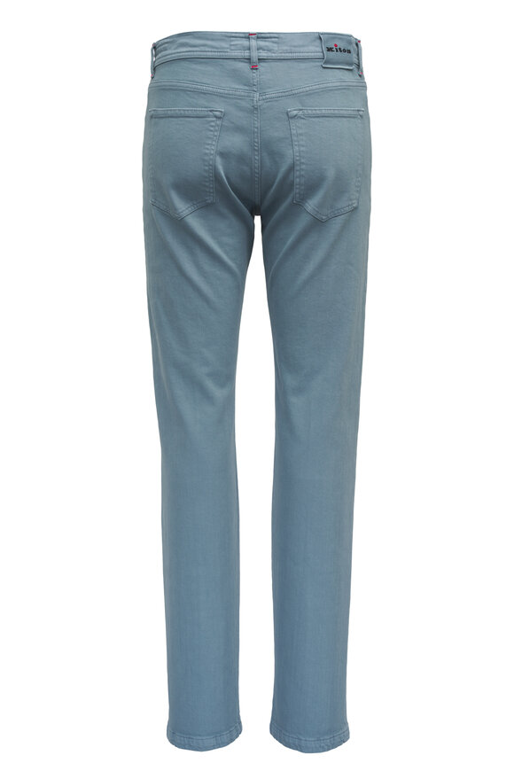 Kiton - Sage Blue Five Pocket Pant