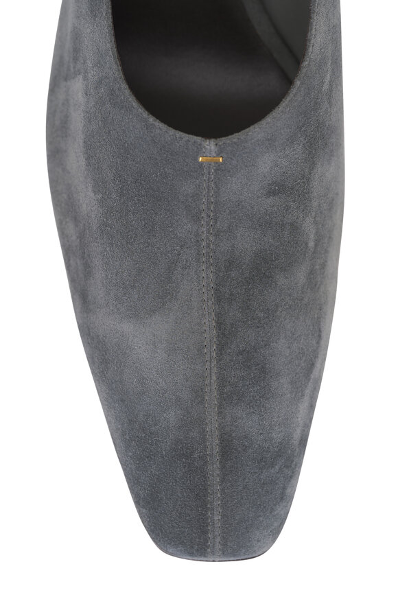 Khaite Cecilia Gray Suede Pump, 50mm - view 5