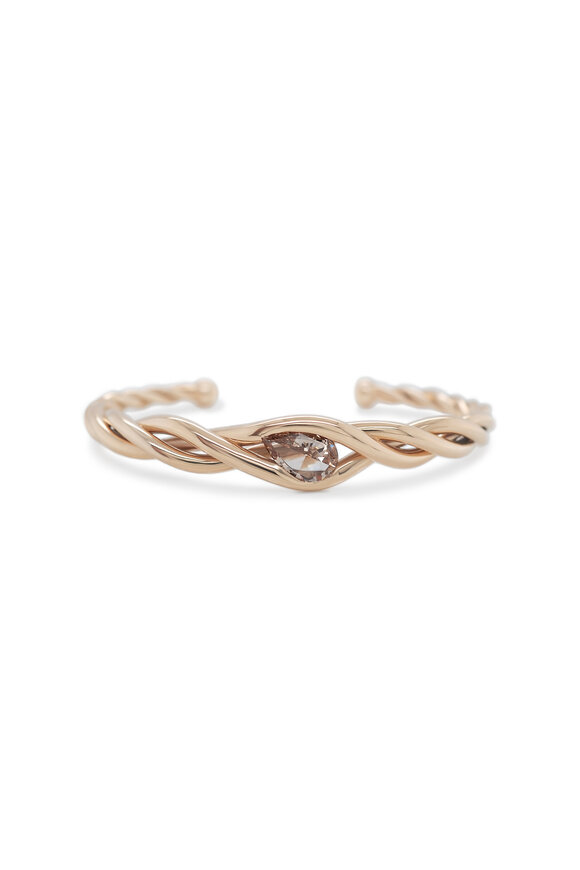 Kali Zoe 14k Yellow Gold Rope Unravel Cuff Bracelet - view 1