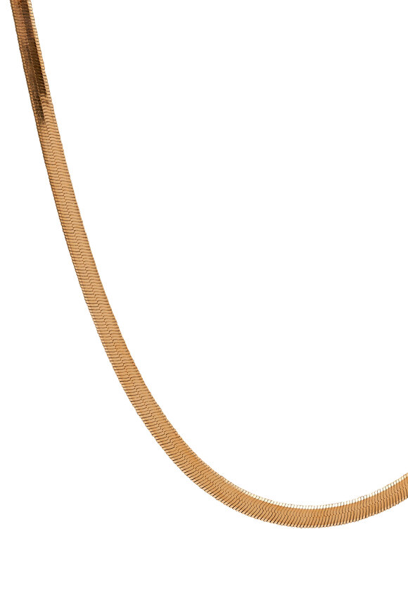 Cristina V. - Thin 16" Herringbone Chain Necklace