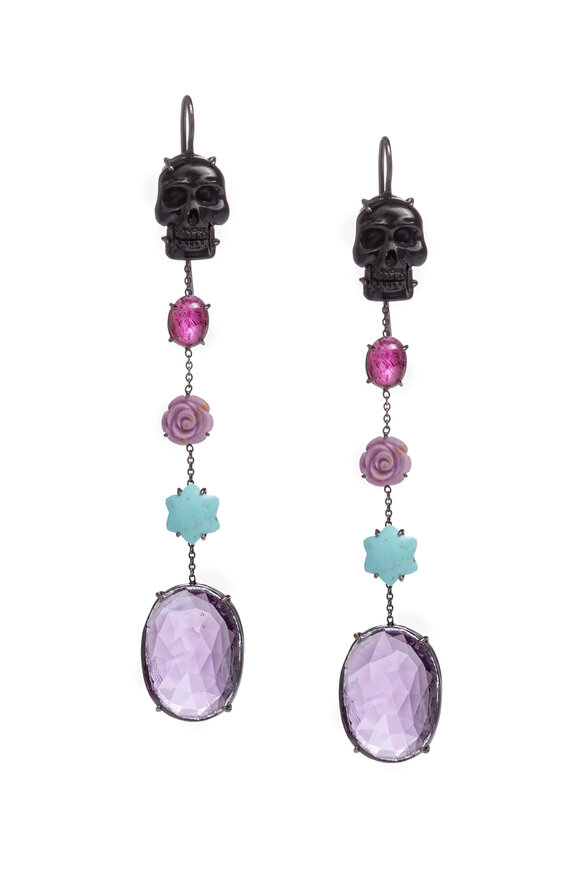 Garnazelle Santa Maria Skull Earrings