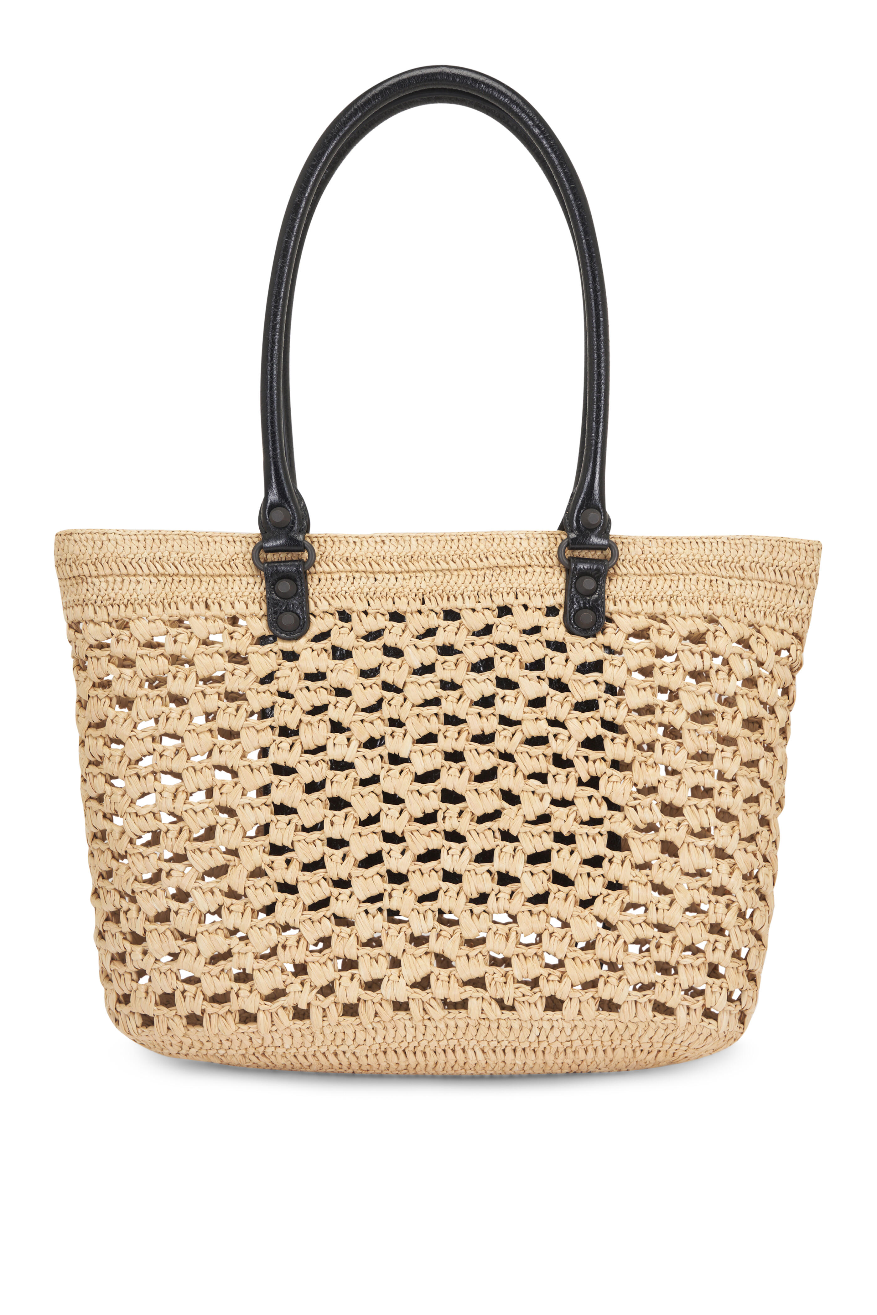 Balenciaga - Medium Le City Basket Natural & Black Shoulder Bag