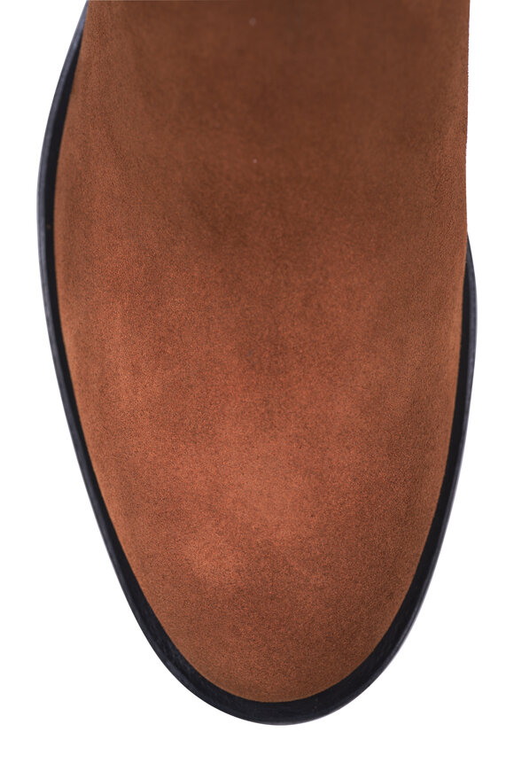 Santoni Fleeces Brown Suede Pull-On Boot - view 4