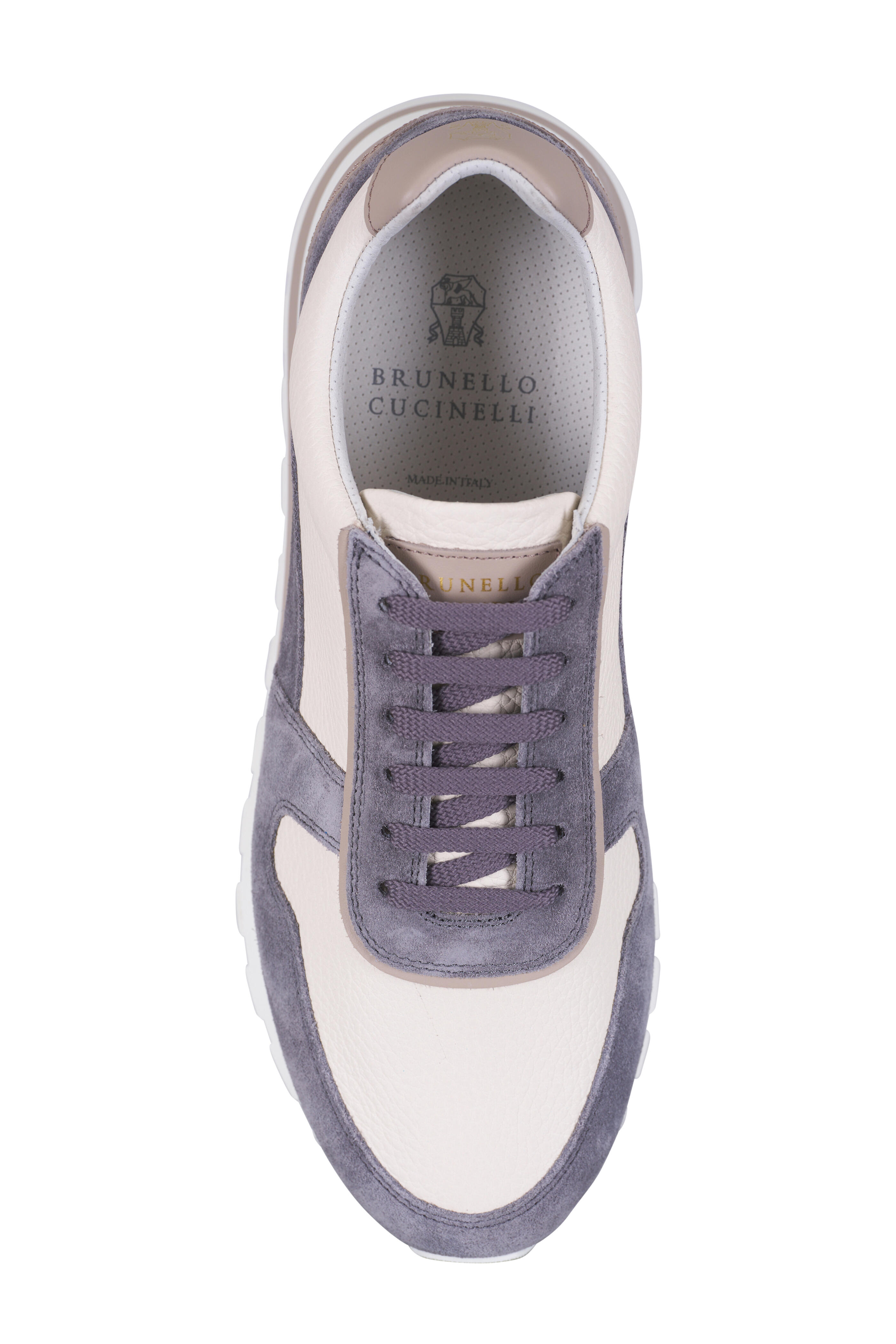 スニーカー Brunello Cucinelli Suede Running Sneaker Brunello Cucinelli - Navy Suede & Leather Running Sneakers