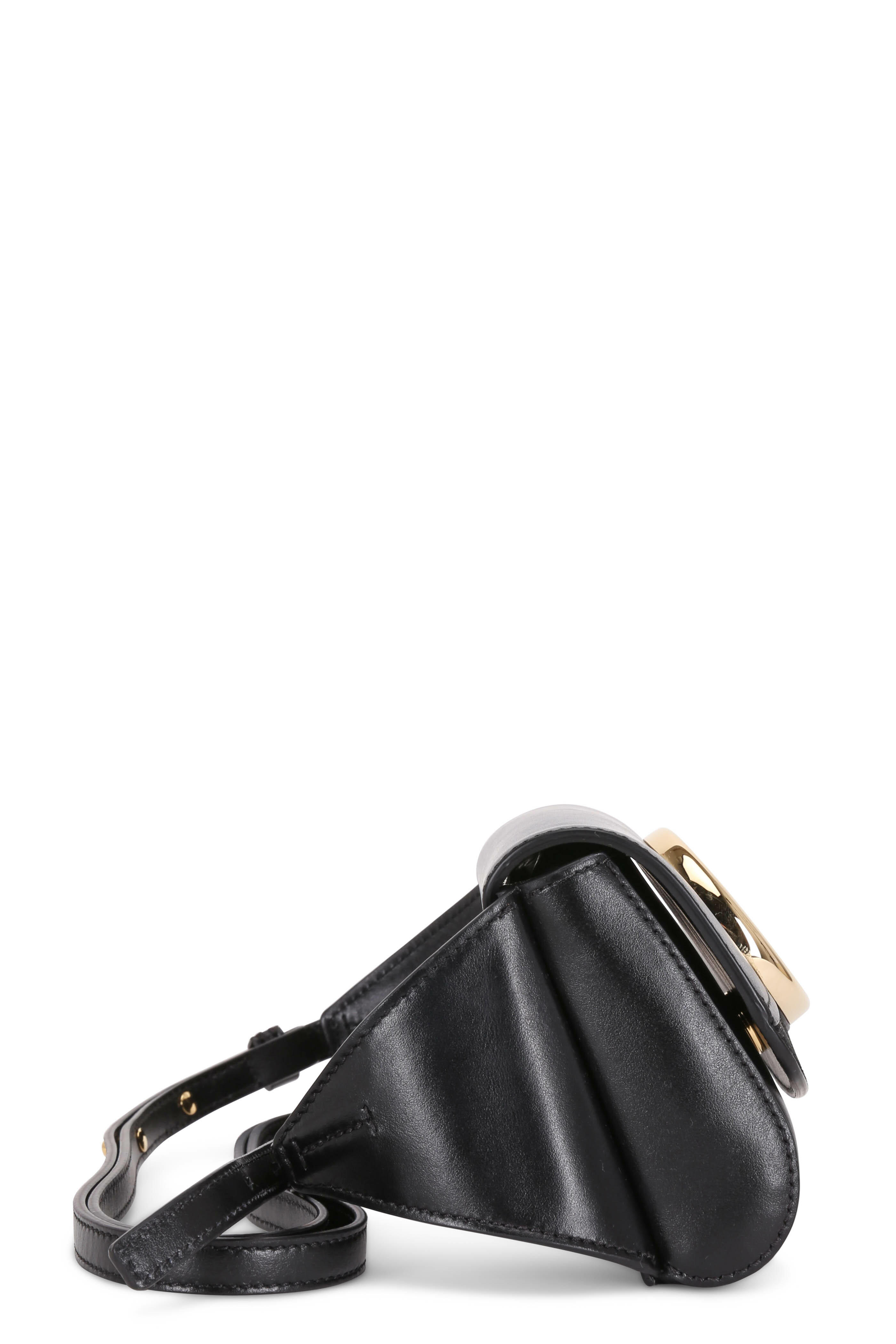 Chloé - C Black Leather & Suede Belt Bag