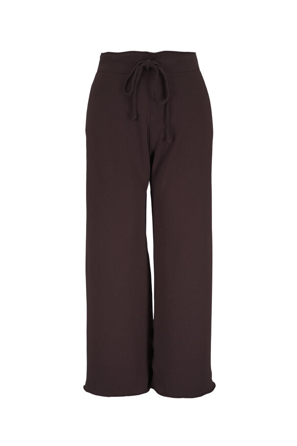 Nili Lotan Kiki Espresso French Terry Cotton Sweatpant
