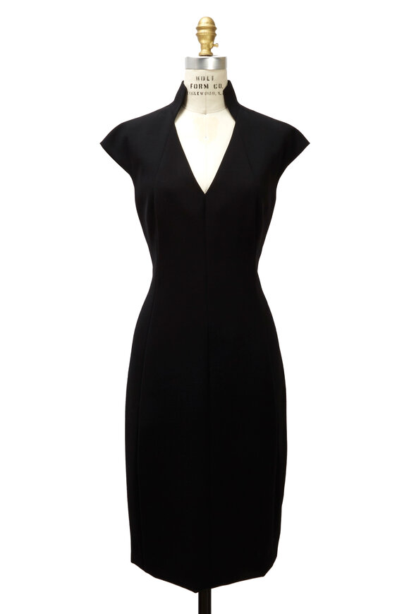 Akris - Black Wool Double Face Dress