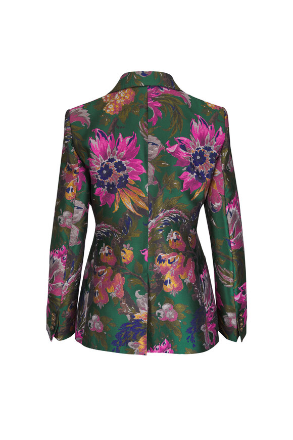 Etro Multicolor Floral Jacquard Single-Breasted Jacket - view 2