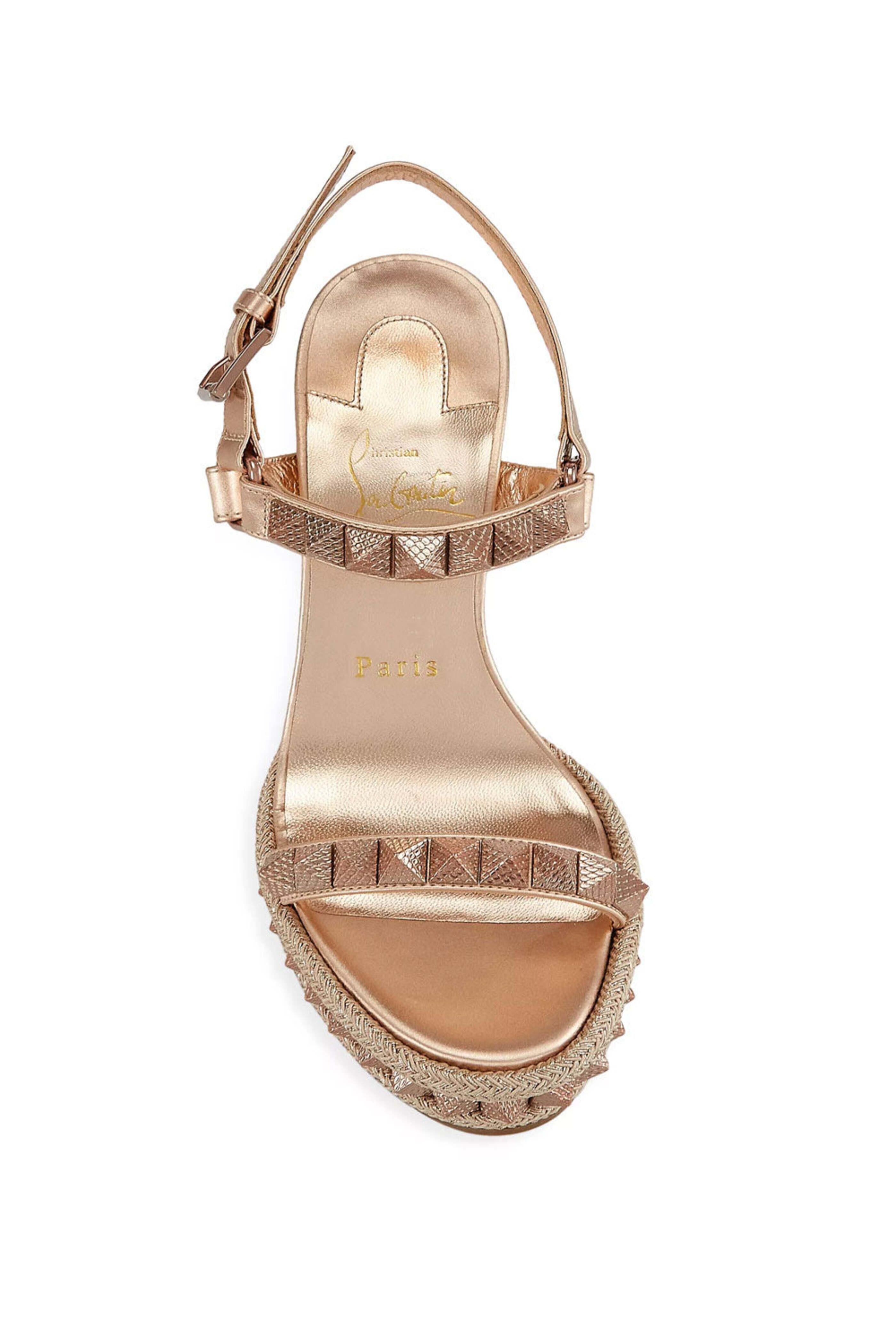 Christian Louboutin - Pyraclou Wedge in Leche