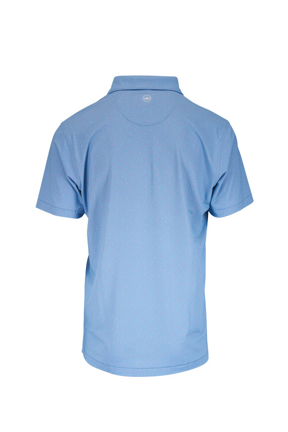 Peter Millar Windy Blue Print Jersey Polo - view 2