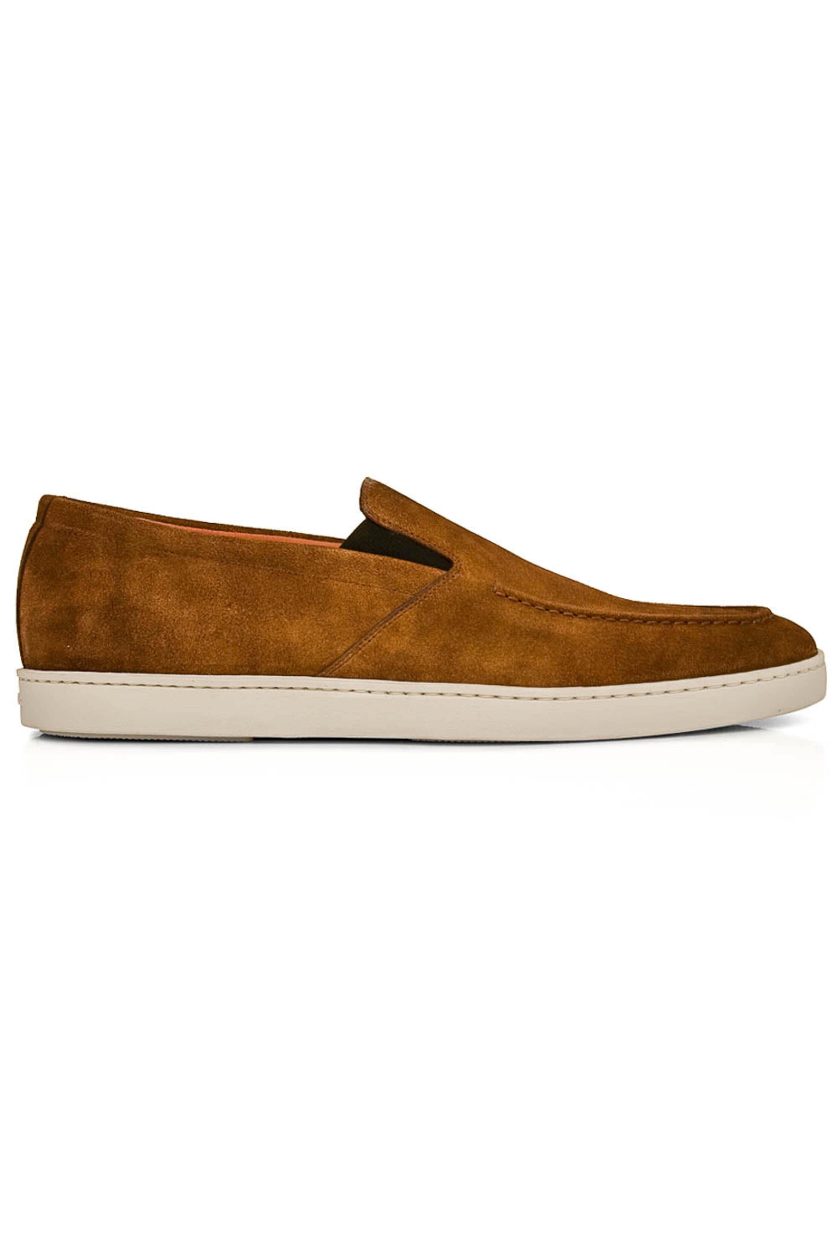 Santoni - Cognac Suede Farley Loafer