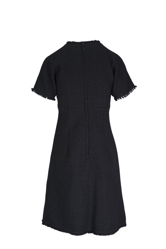 Dolce & Gabbana - Rachel Black Tweed Kimono Short Sleeve Dress 