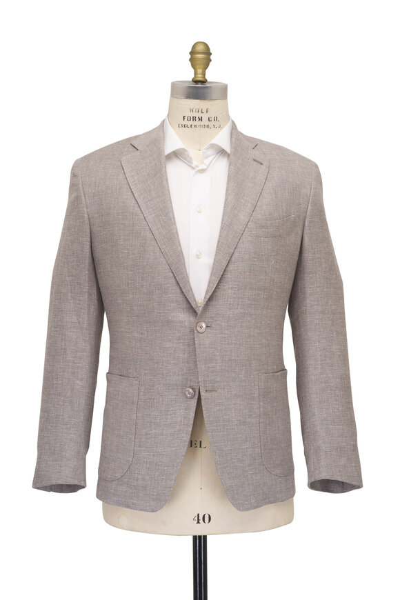 Atelier Munro Tan Textured Linen, Wool & Silk Sportcoat - view 3