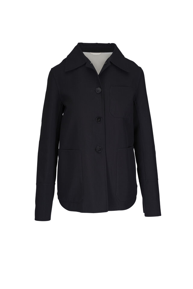 Stella McCartney - Black Wool Peplum Blazer | Mitchell Stores