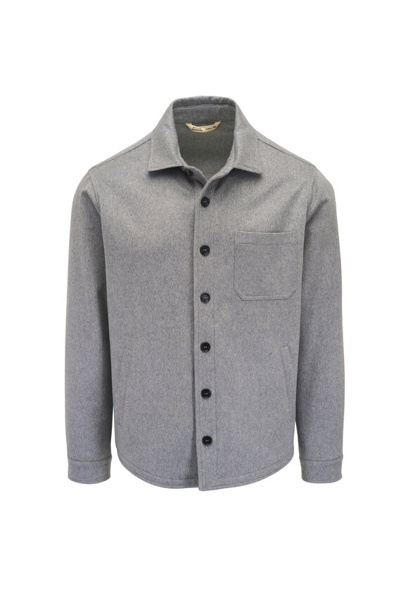 Maurizio Baldassari Light Gray Cashmere Overshirt