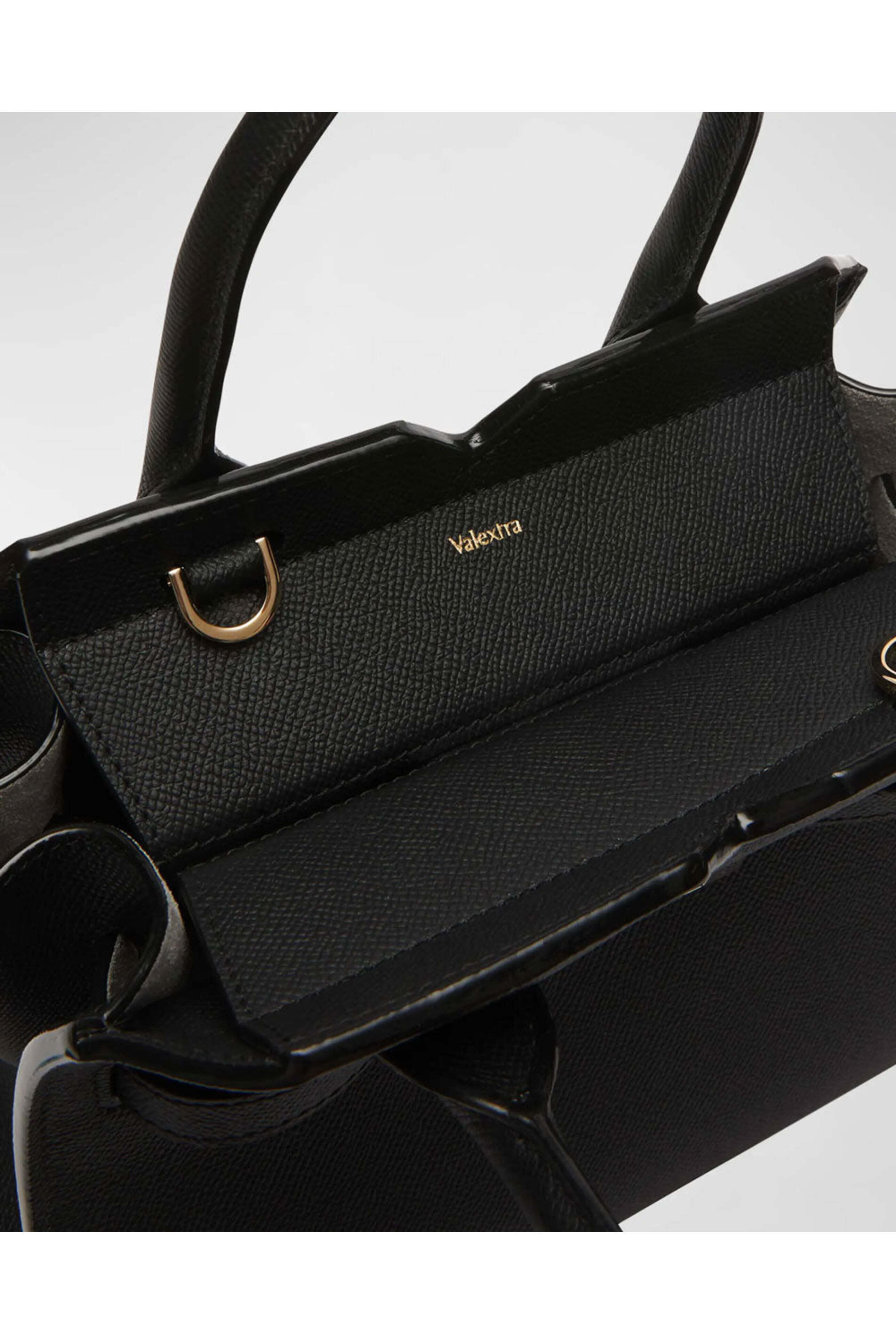 ハンドバッグ Valextra 'Milano' mini handbag Women's Black Luxury Structured Two Handles Mini Bag | Valextra