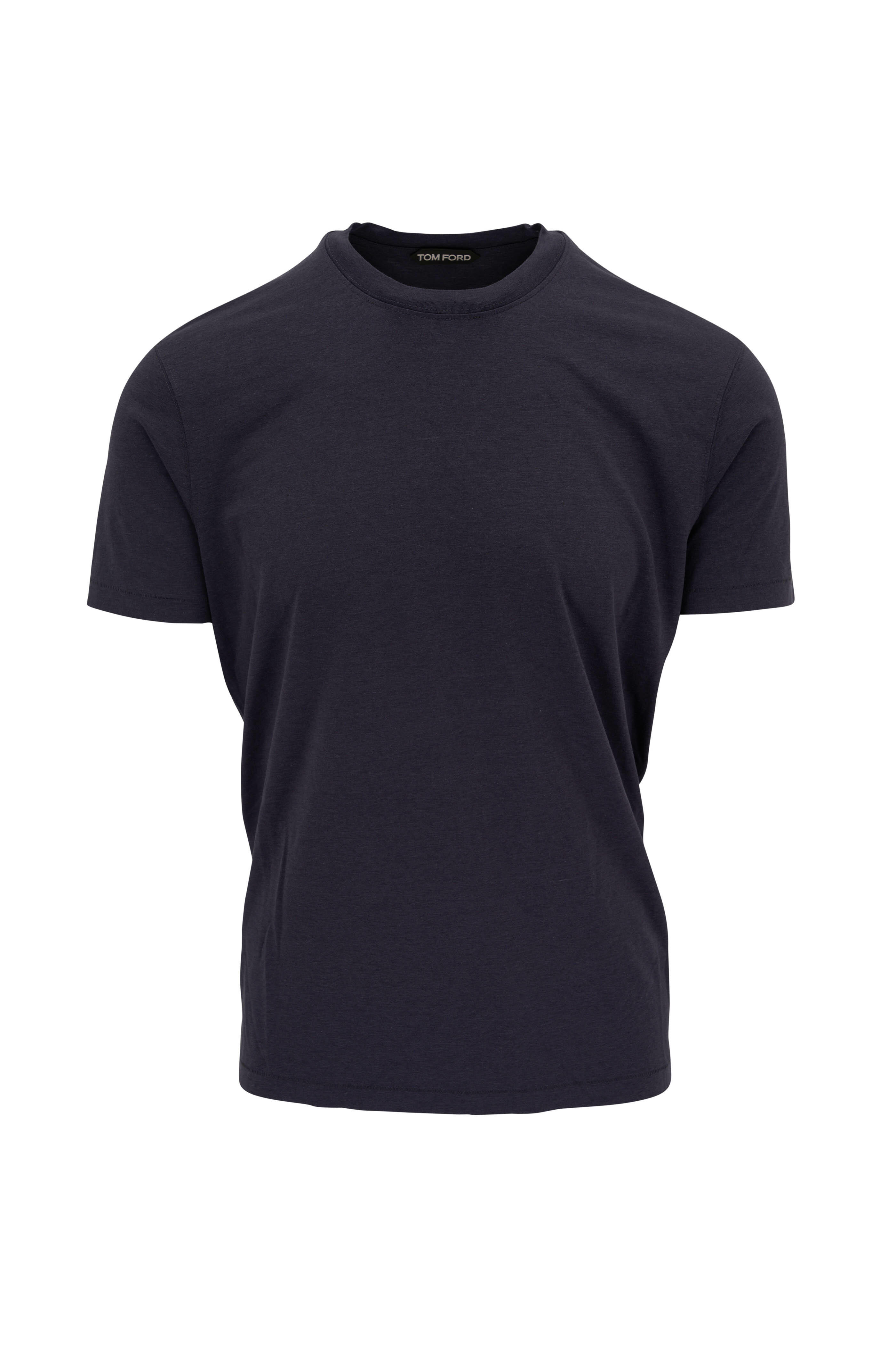 Tom Ford - Dark Blue Crewneck T-Shirt | Mitchell Stores