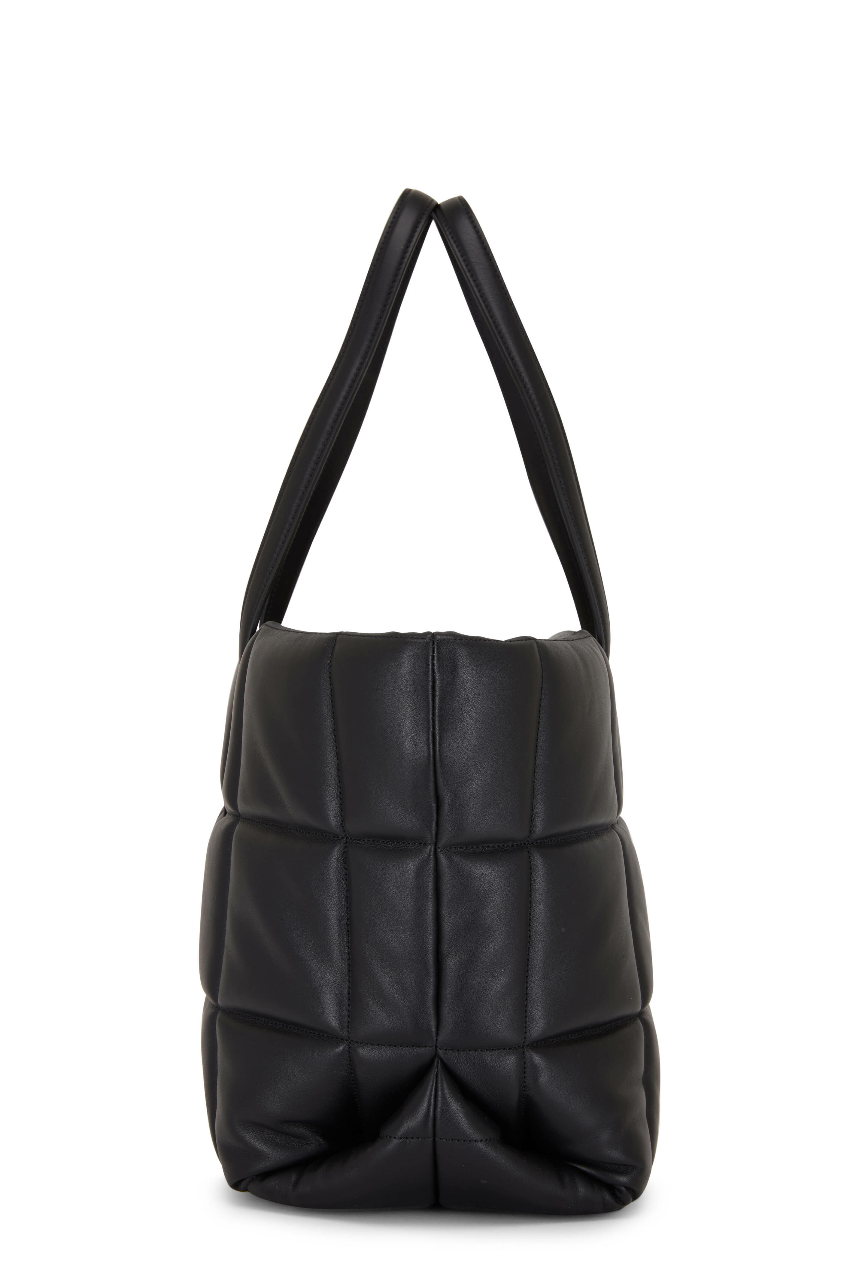 khaite 白　カイト　キルティング　The Florence ハンドバッグ Khaite - Florence Black Quilted Leather Tote | Mitchell Stores