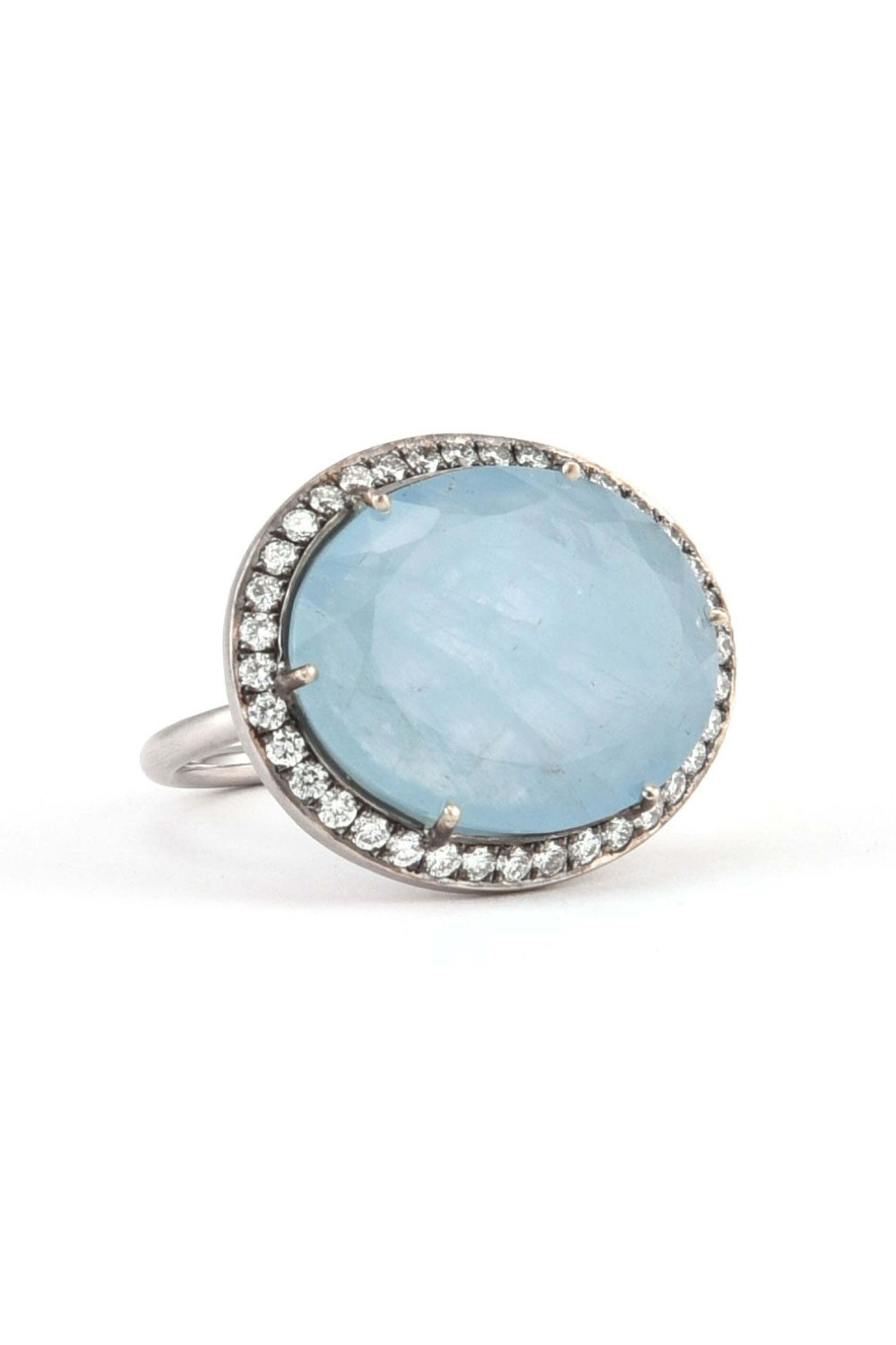 Sylva & Cie - Aquamarine and Diamond Ring