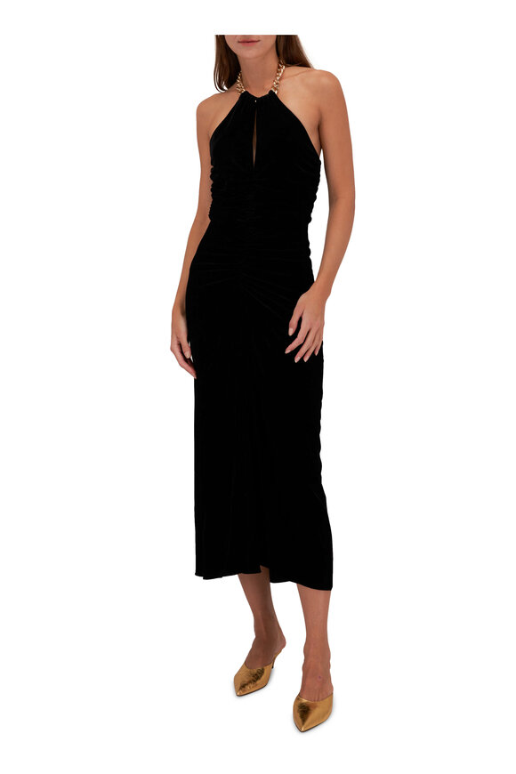 Veronica Beard - Josette Black Velvet Halter Dress 