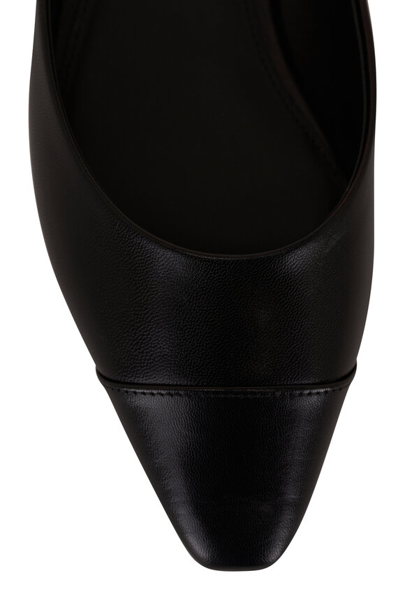 Veronica Beard - Carlotta Black Leather Flat Mule