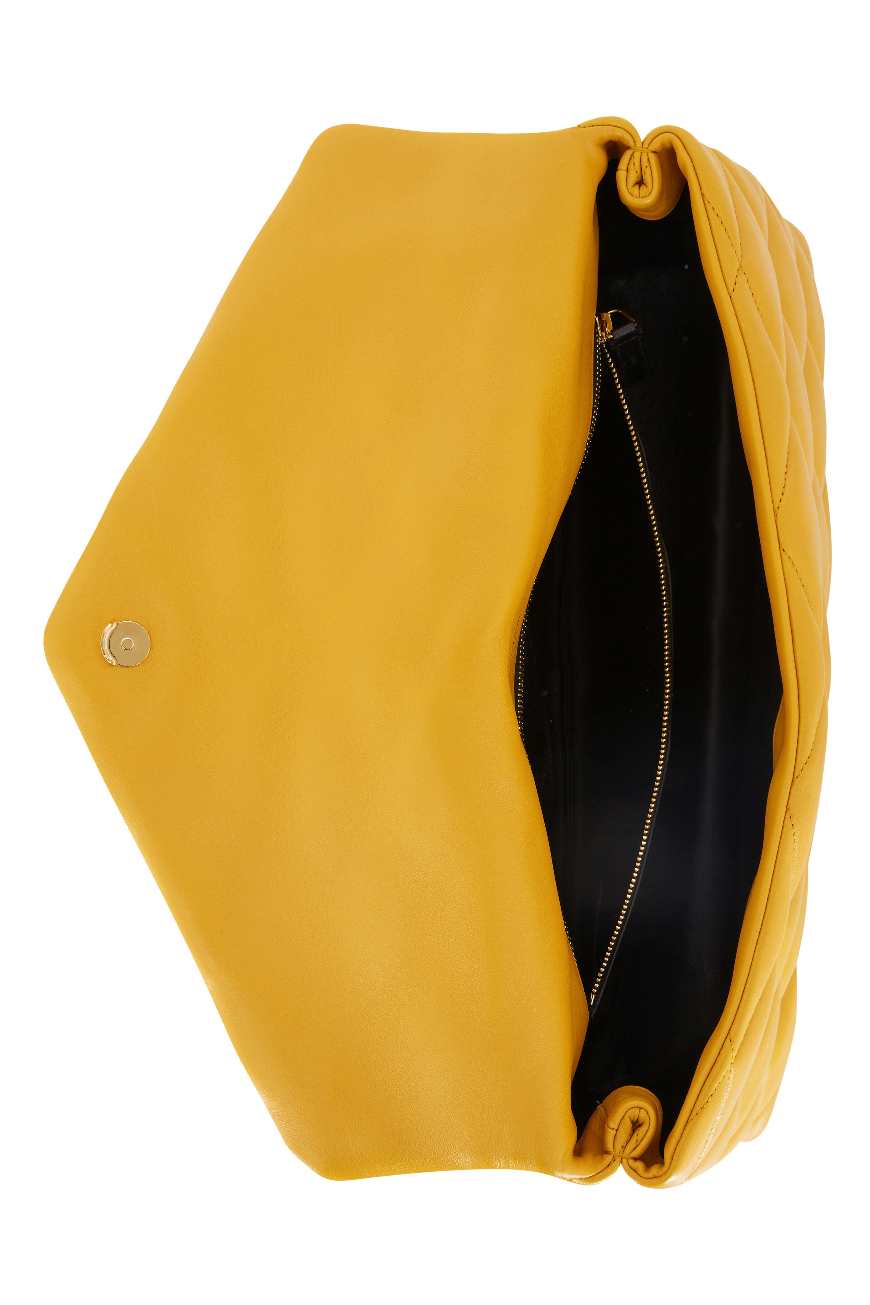 Saint Laurent - Sade Saffran Leather Puffer Clutch