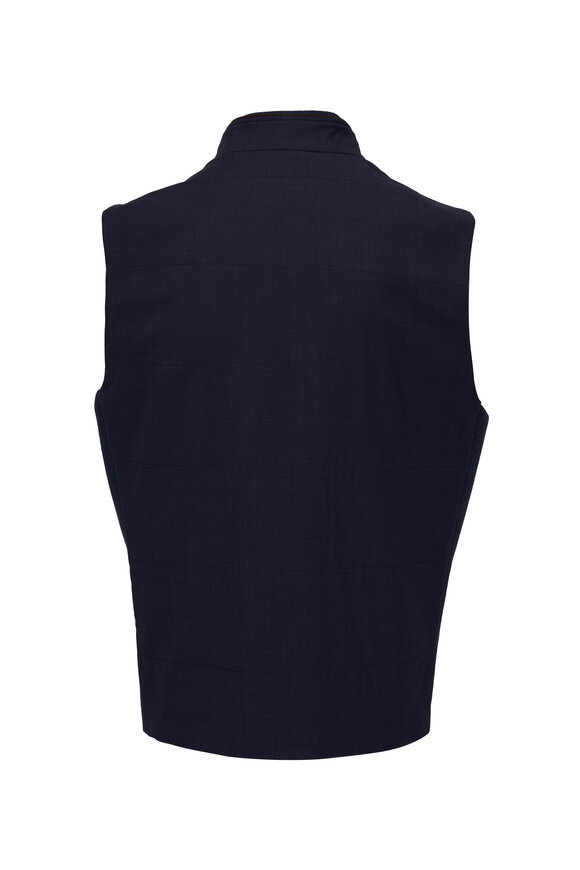 Maurizio Baldassari - Dark Blue Tech Merino Wool Vest