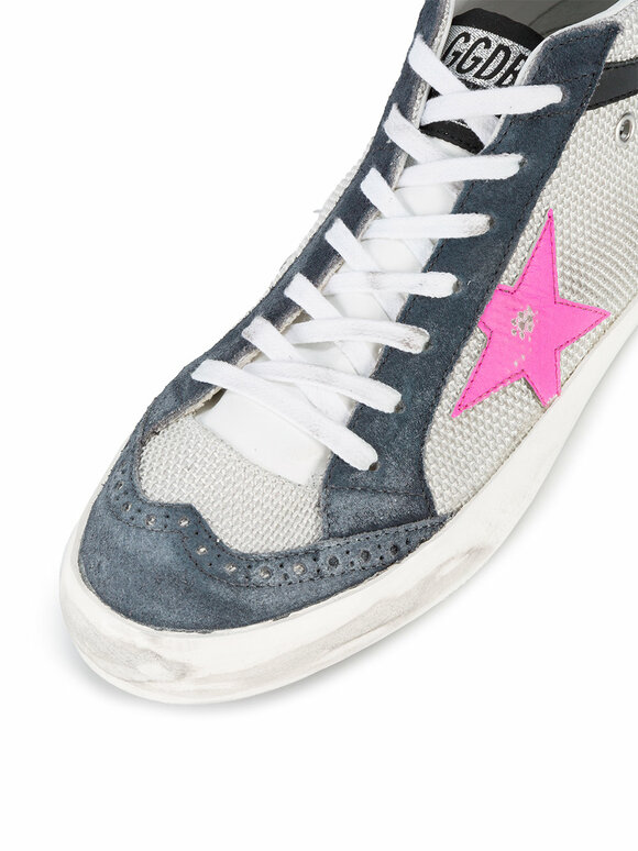 Golden Goose - Women's Mid Star Ice & Pink Star Sneaker