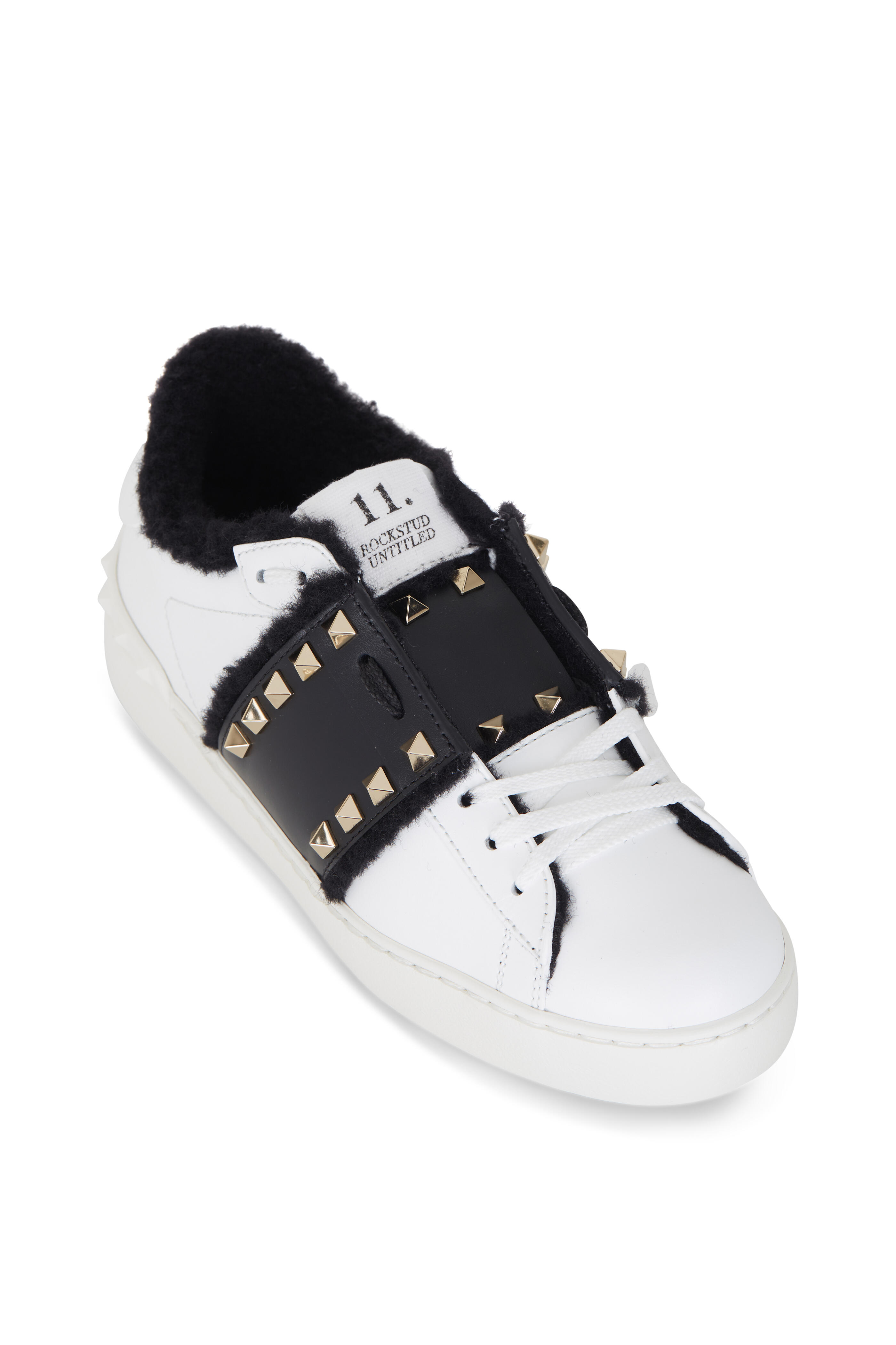 Valentino Garavani - White & Black Leather & Shearling Lined