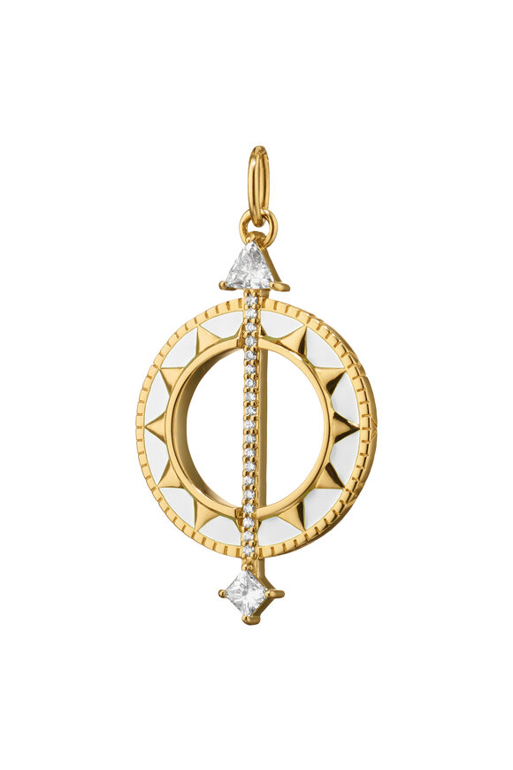 Monica Rich Kosann 18k Yellow Gold Large Sundial Charm - view 1