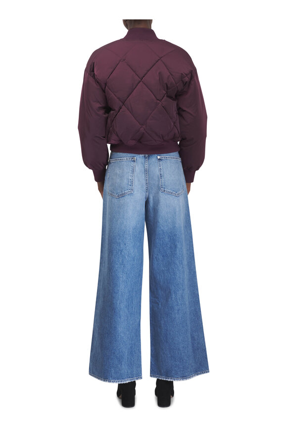 L'Agence Violeta Reversible Quilted Puffer Bomber Jacket - view 3