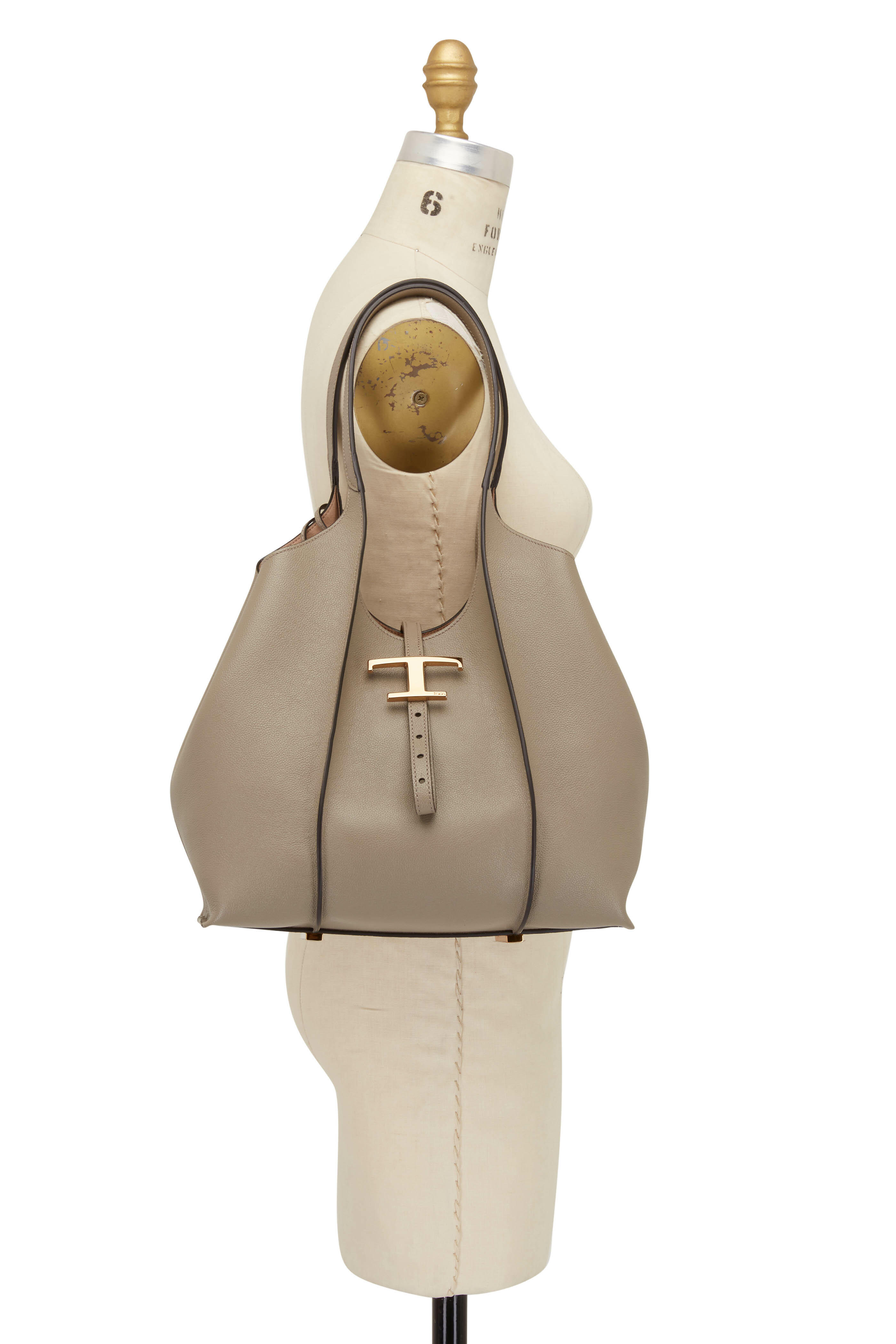 Tod's - Timeless Shopping Bag Gray Leather Tote