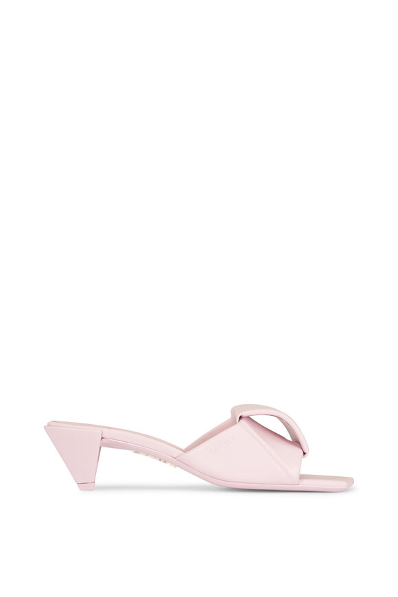 Loewe Origami Crystal Pink Slide Sandal, 45mm - view 3