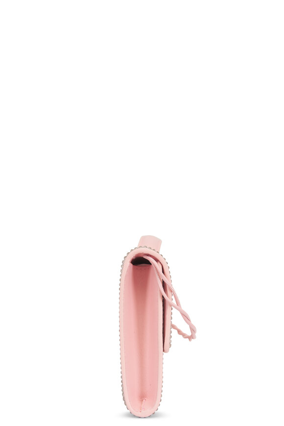 Bottega Veneta Hotfix Rose Crystal Leather Clutch - view 3
