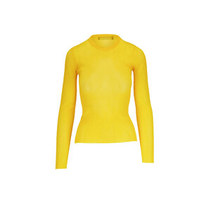 DOLCE&GABBANAセーター Dolce & Gabbana - Yellow Lurex Ribbed Sweater | Mitchell Stores