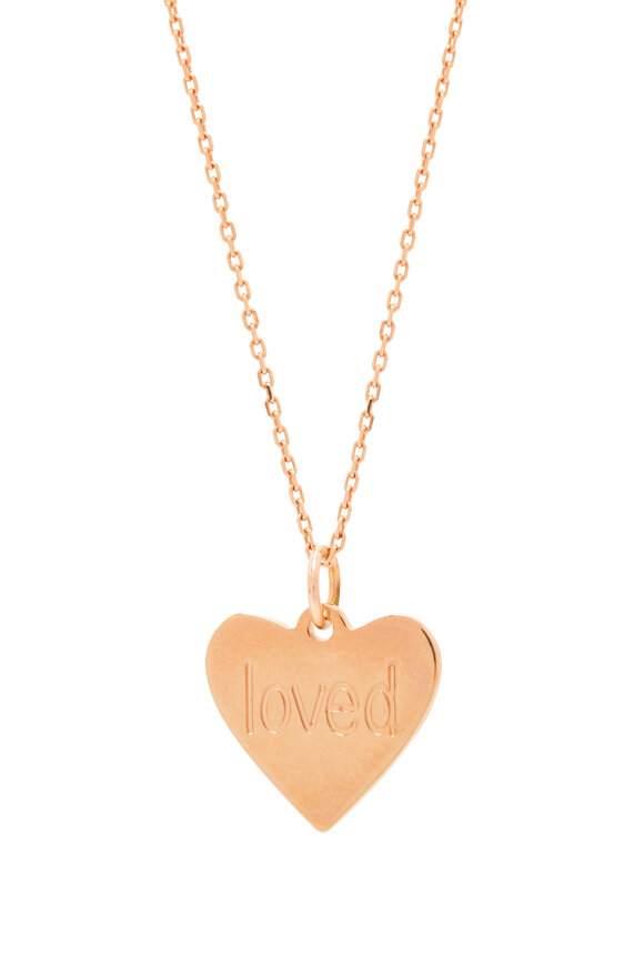 Genevieve Lau - Rose Gold Loved Heart Necklace