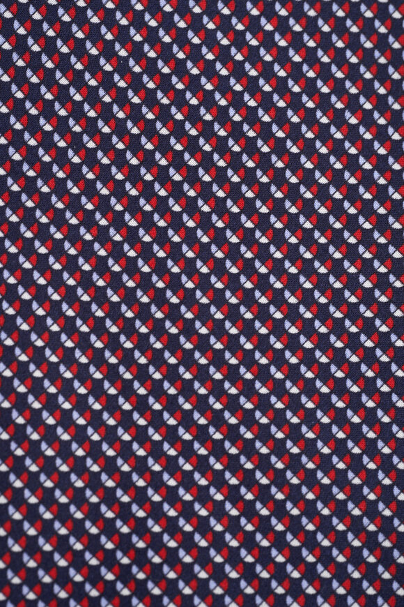 Brioni - Navy & Red Geometric Print Silk Necktie 