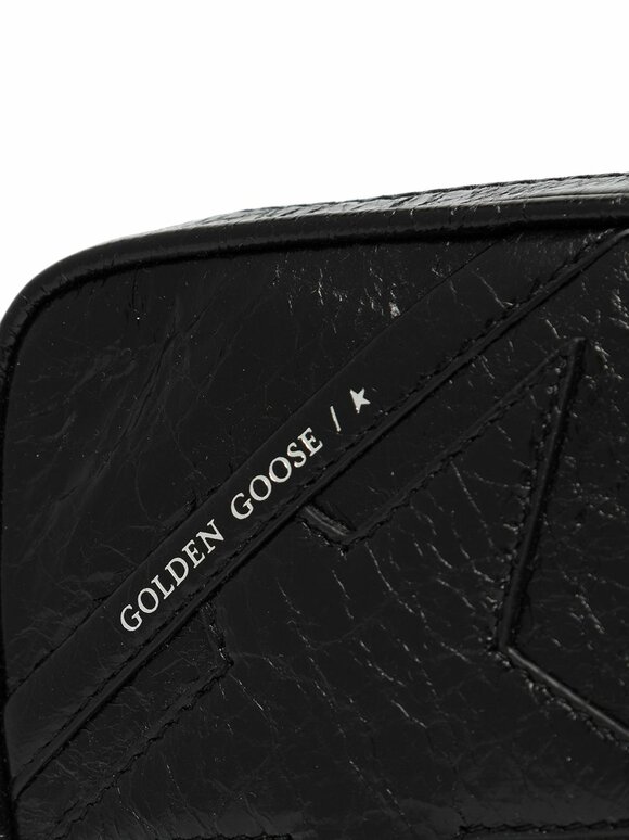 Golden Goose - Mini Star Black Wrinkled Leather Crossbody