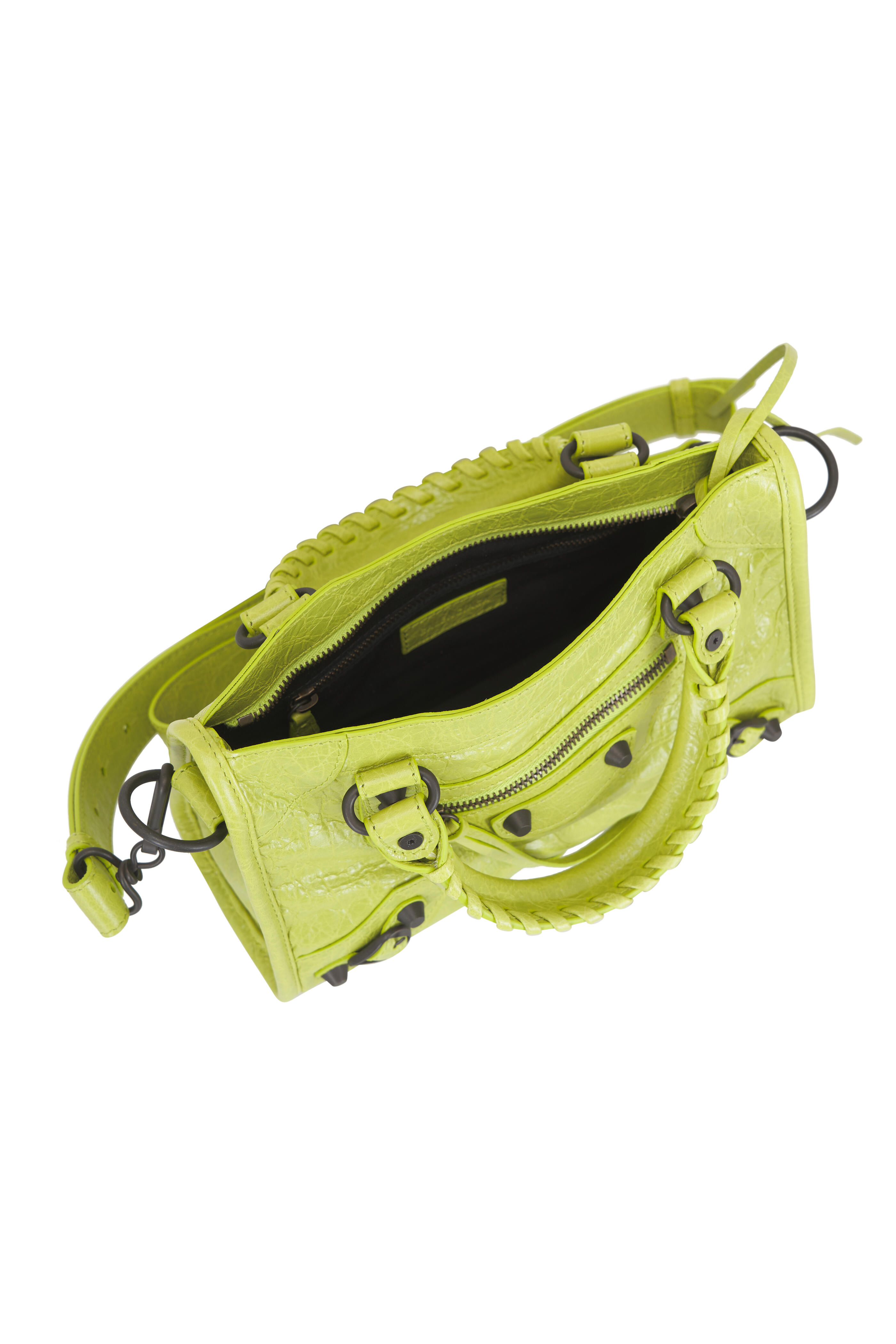 Balenciaga - Mini Le City Pistache Leather Top Handle Bag