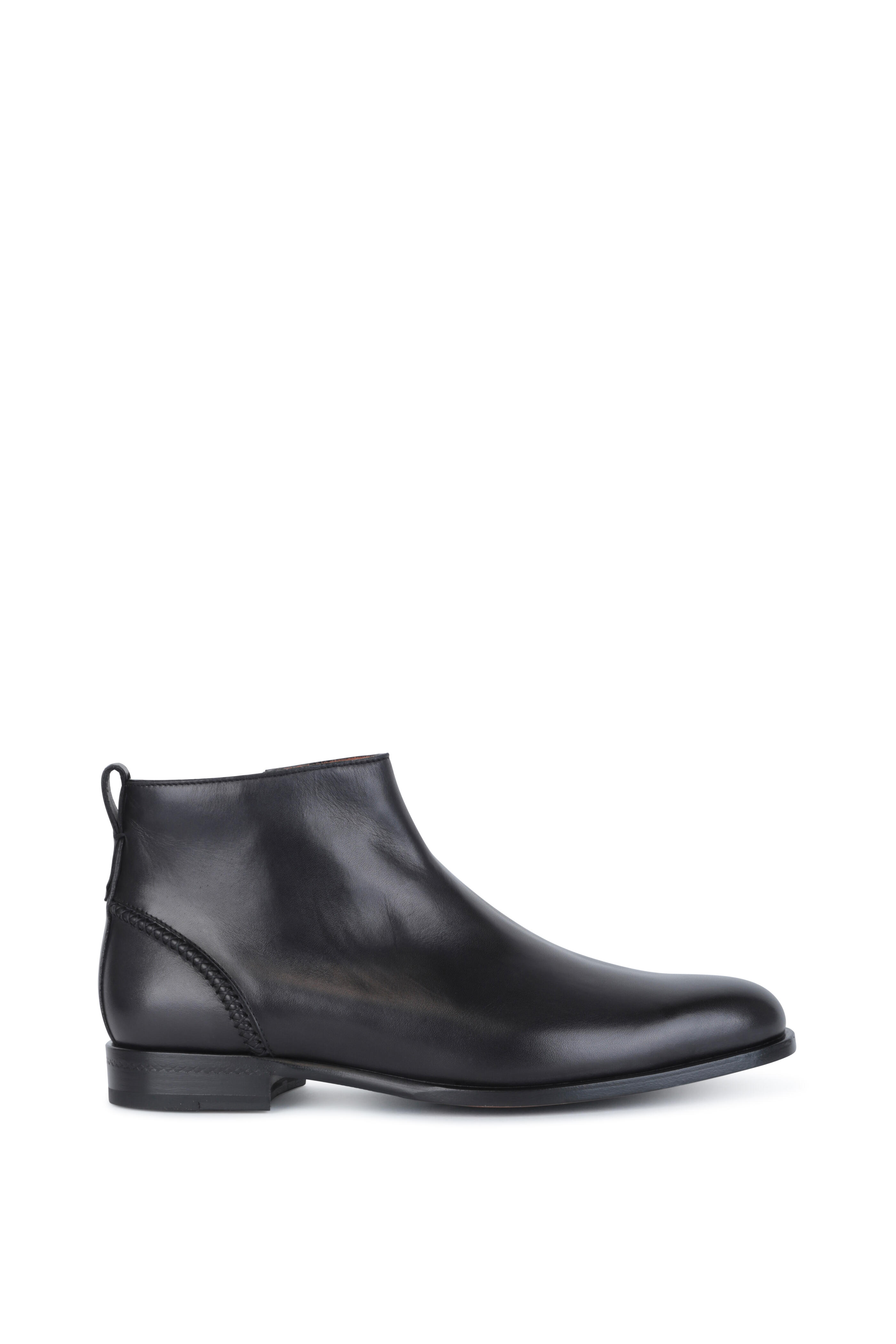Zegna - Parma Black leather Zip Boot