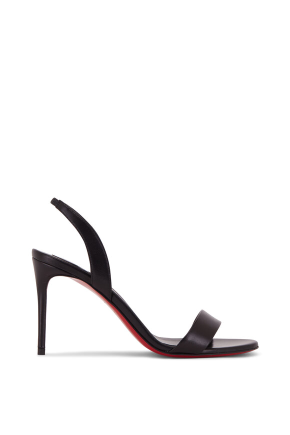 Christian Louboutin - O Marylin Black Leather Slingback, 85mm