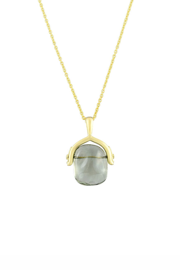 Van Gelder Green Amethyst Tumbler Pendant Necklace - view 1