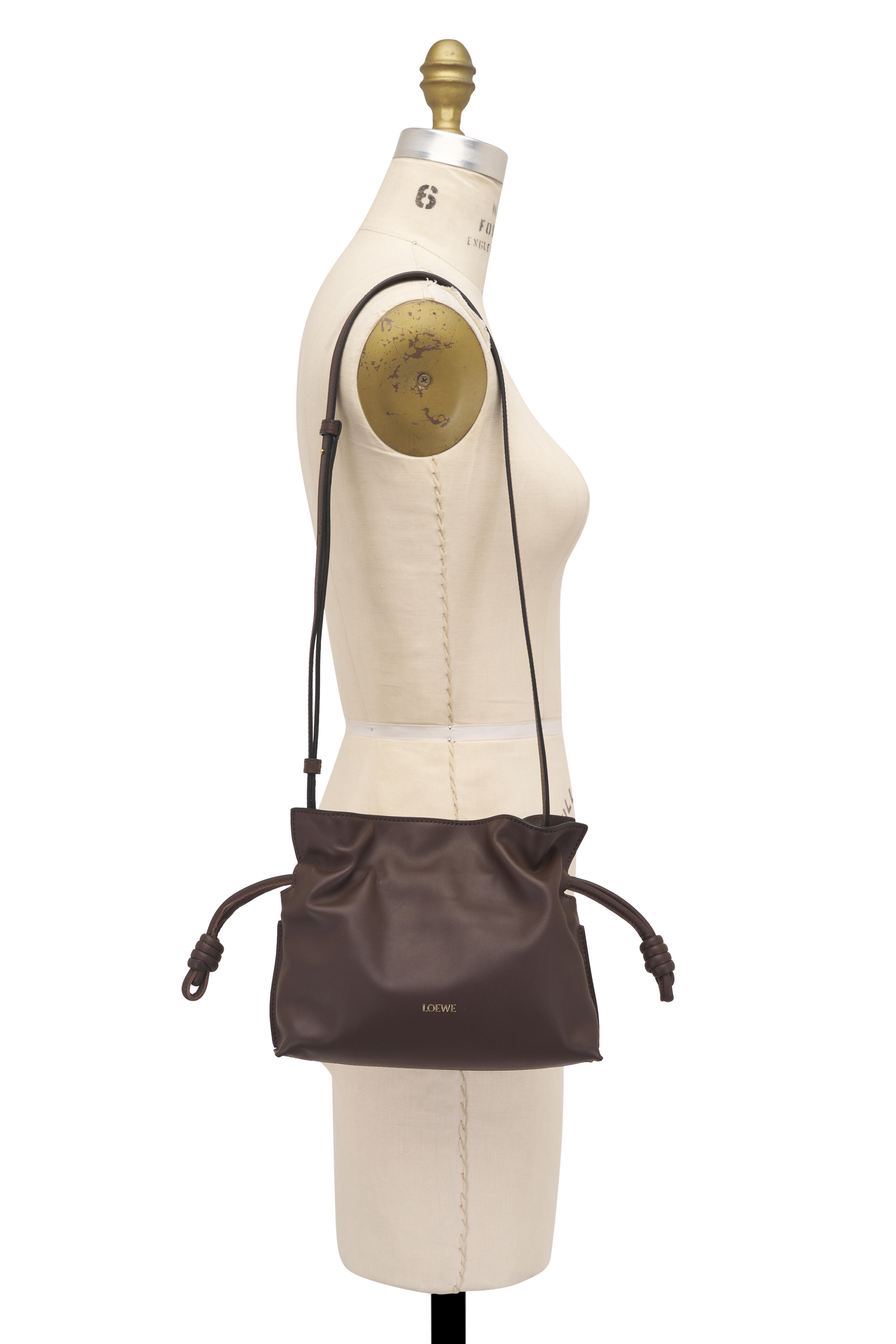 Loewe - Mini Flamenco Chocolate Leather Knot Clutch