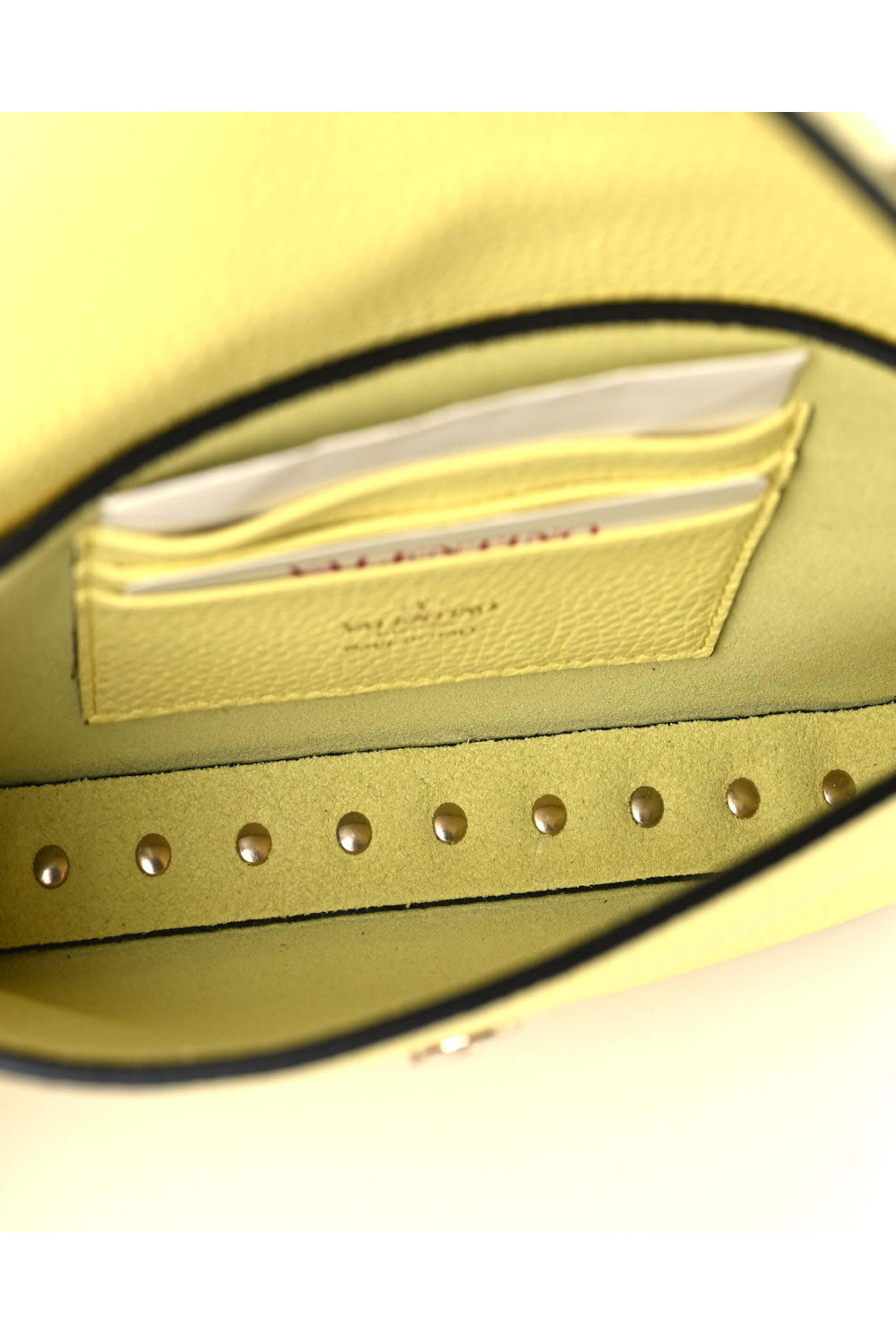 Valentino Garavani - Rockstud Pouch in Pale Yellow