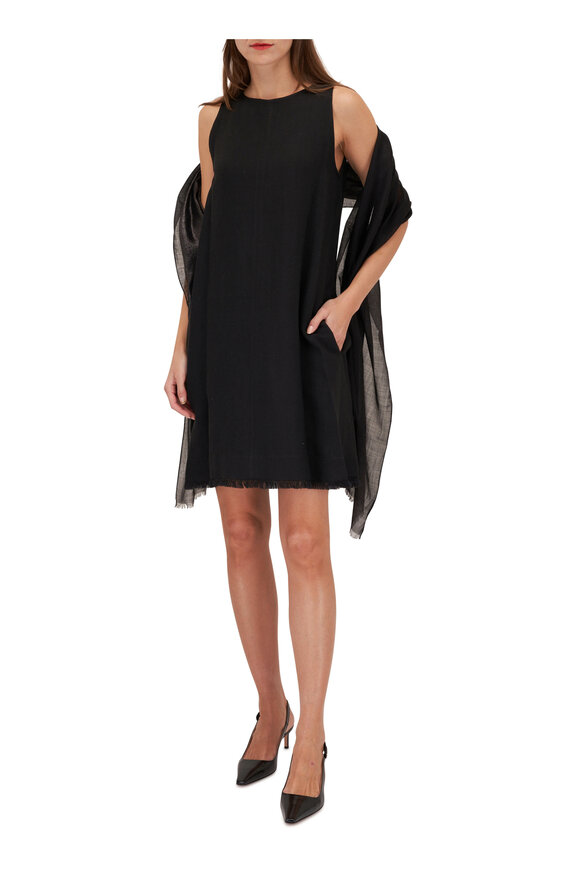 Antonelli - Black Sleeveless A-Line Shift Dress 