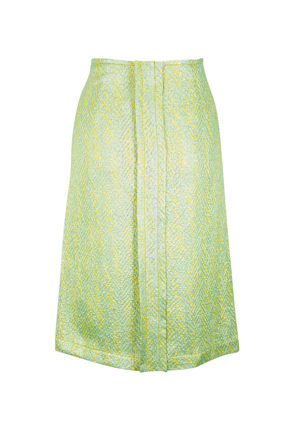 Marni Kiwi Textured Jacquard Midi Skirt - view 3
